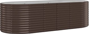 vidaXL Ζαρντινιέρα Καφέ 249x100x68εκ Γαλβανισμένος χάλυβας