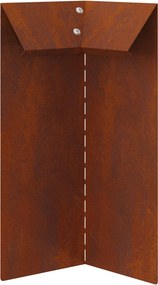 vidaXL Φράκτης σαλιγκαριών 4 pcs Σκ rusty 10 x 10 x 25 εκ