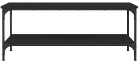Τραπεζάκι Σαλονιού Μαύρο 100x55x40 εκ. Επεξεργασμένο Ξύλο - Μαύρο