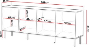 Έπιπλο τηλεόρασης Tacos 4D - 0.00Χ0.00Χ0.00cm