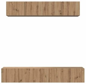 vidaXL Σετ επίπλου τηλεόρασης 5 pcs artisan δρυς 100 x 30 x 30 cm