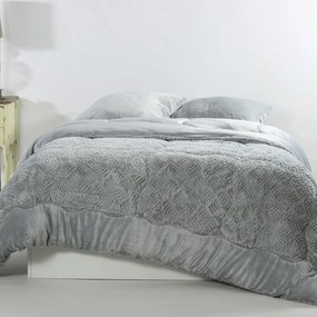 Κουβερτοπάπλωμα King Size (240x260) Silk Fashion Plush Blue Silver