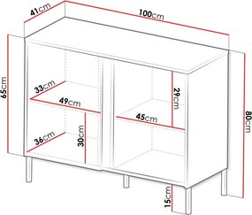 Μπουφές Mia IV-Fusiko-Mavro
