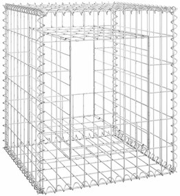 vidaXL Συρματοκιβώτιο Στύλος 50 x 50 x 60 εκ. Σιδερένιο
