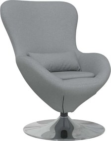 vidaXL Κάθισμα-αυγό Ανοιχτό γκρι 63 x 73 x 90 εκ ύφασμα