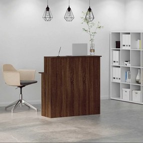 vidaXL Γραφείο υποδοχής Καφέ Δρυς 100x50x103,5 εκ. Επεξεργασμένο Ξύλο