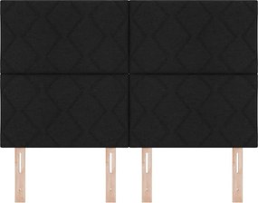 vidaXL Κεφαλάρι με κεφαλάρι Μαύρο 160 cm Τεχνητό Δέρμα