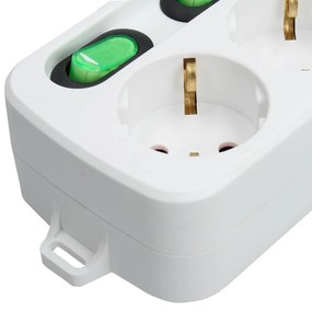 Πολύπριζο με 4 Πρίζες χωρίς διακόπτη TM Electron TMUAD554 Λευκό 3680 W (1,5 m)