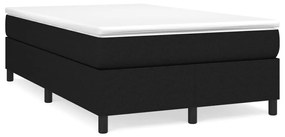 vidaXL Κρεβάτι Boxspring με Στρώμα Μαύρο 120x190 εκ. Υφασμάτινο