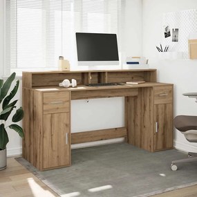 vidaXL Γραφείο Artisan Δρυς 160 x 55 x 91 cm Επεξεργασμένο ξύλο