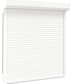 vidaXL Ρολό εισόδου Λευκός 130 x 140 cm Αλουμίνιο και Πολυουρεθάνη