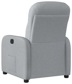 vidaXL Πολυθρόνα Ανακλινόμενη Ηλεκτρική Ανοιχτό Γκρι Υφασμάτινη