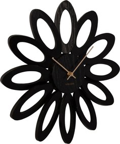 Ρολόι Τοίχου (Φ40) Karlsson Fiore Veneer Black