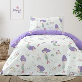 Σεντόνια Μονά (Σετ) Kocoon Mermaid Dream Μωβ ΜΕ ΛΑΣΤΙΧΟ 100x200+30