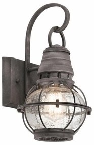 Φανάρι  Απλίκα Φωτιστικό Τοίχου 1xE27 IP44  33cm  Bridgepoint Elstead Lighting KL-BRIDGEPOINT-S Γκρι