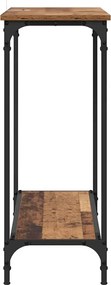 vidaXL Τραπέζι κονσόλας με ράφι Παλαιό ξύλο 101 x 30.5 x 75 εκ