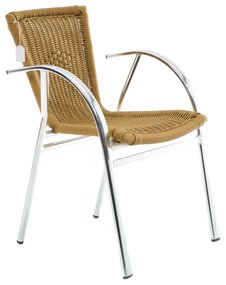 Artekko Καρέκλα Φυσική Ψάθινη με Σκελετό Αλουμινίου - Μέταλλο - 248-4011
