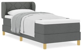 vidaXL Κρεβάτι με Ελατήρια και Στρώμα Κρεμ 90x200 εκ Υφασμα με στρώμα