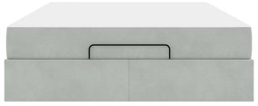 vidaXL Σκελετός Κρεβατιού Ανοιχτό γκρι 140 x 200 cm Βελούδο