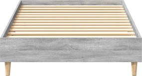 vidaXL Πλαίσιο κρεβατιού χωρίς στρώμα Γκρι Sonoma 100x200 cm