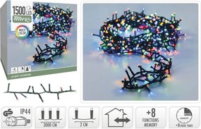 ΣΥΡΜΆΤΙΝΑ &amp; PVC ΛΑΜΠΆΚΙΑ LED MICROCLUSTER 1500LED MULTI 30M AX8560260