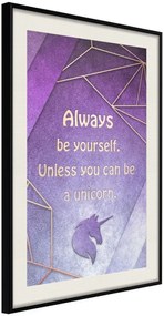 Αφίσα - Always Be Yourself - 20x30 - Μαύρο - Με πασπαρτού