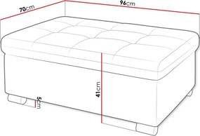 Πουφ Niko plus-Kyparissi - 96.00Χ70.00Χ41.00cm