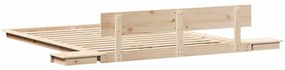 vidaXL Σκελετός Κρεβατιού με κεφαλάρι Καφέ 160 x 200 cm ξύλο