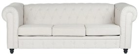 Καναπές DKD Home Decor Λευκό Καφέ Κρεμ Ξύλο 209 x 84 x 76 cm