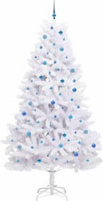 vidaXL Τεχνητό Χριστουγεννιάτικο Δέντρο με Άξονα με βάση Λευκό 270 cm