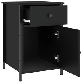 vidaXL Κομοδίνο Μαύρο 40 x 42 x 60 εκ. από Επεξεργασμένο Ξύλο