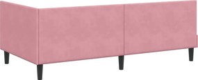 vidaXL Κρεβάτι Γωνίας Ροζ 80 x 200 cm Βελούδο