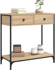vidaXL Τραπέζι Κονσόλα Sonoma Δρυς 75x34,5x75 εκ. Επεξεργασμένο Ξύλο
