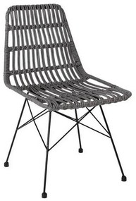 Καρέκλα Salsa Black/Wicker Grey Ε241,2 48x59x80cm