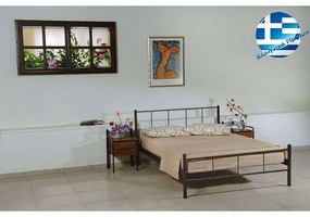 Κρεβάτι Μεταλλικό Απιστία Διπλό 148x198 4676 Bronze Διπλό Μέταλλο