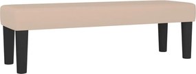 vidaXL Κρεβάτι Boxspring με Στρώμα Καπουτσίνο 140x190εκ.από Συνθ.Δέρμα