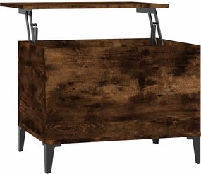 vidaXL Τραπεζάκι Σαλονιού Καπνιστή Δρυς 60x44,5x45 εκ. Επεξ. Ξύλο