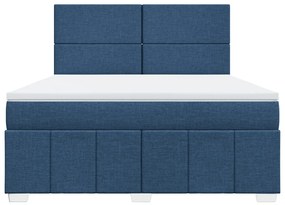 ΚΡΕΒΑΤΙ BOXSPRING ΜΕ ΣΤΡΩΜΑ ΜΠΛΕ 180X200 ΕΚ. ΥΦΑΣΜΑΤΙΝΟ 3294046