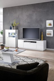 Hime Τραπεζάκι Σαλονιού Λευκό 110x65x45
