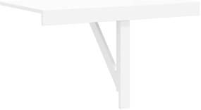 vidaXL Τραπέζι Τοίχου Πτυσσόμενο Λευκό 100 x 60εκ.