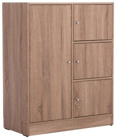 CABINET WITH 4 STORAGE SPACES MATIN  SONAMA OAK MELAMINE 80x39,5x99,5Hcm.