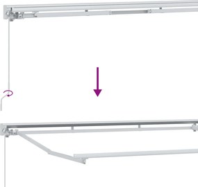 vidaXL Χειροκίνητο πλαίσιο τέντας με LED 4,5 x 3,5 μ