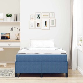 vidaXL Σκελετός Κρεβατιού με στρώμα Μπλε 120 x 200 cm ύφασμα