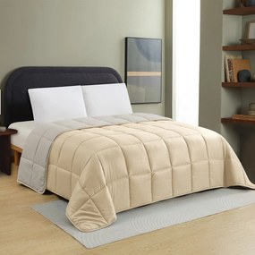 Πάπλωμα Υπέρδιπλο (220x240) 2 Όψεων Melinen Brooklyn Beige/Silver