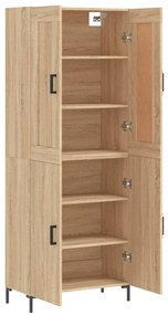 vidaXL Ντουλάπι Sonoma δρυς 69,5 x 34 x 180 εκ. από Επεξεργασμένο Ξύλο