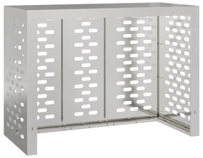 vidaXL Κάλυμμα Κλιματιστικού 110x50x80 εκ Ανοξείδωτο Ατσάλι