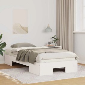 vidaXL Σκελετός Κρεβατιού Λευκό 75 x 190 cm