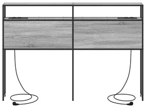 vidaXL Κεφαλάρι Αποθήκης Γκρι sonoma 120 cm Επεξεργασμένο ξύλο