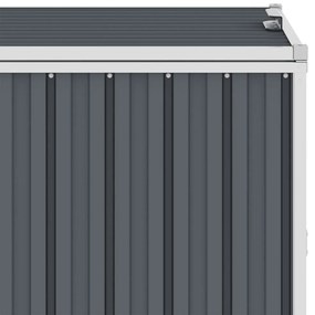 vidaXL Πλαίσιο Διπλό για Κάδους Γκρι 143 x 81 x 121 εκ. Ατσάλινο