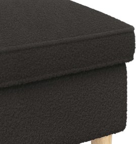 vidaXL Πολυθρόνα Ποδιών Μαύρο 55 x 35 x 41 εκ Μπουκλέ